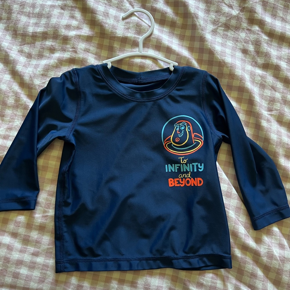 NWOT GAP Baby Pixar “To infinity and beyond” Swim Top Sz 12-18mo
